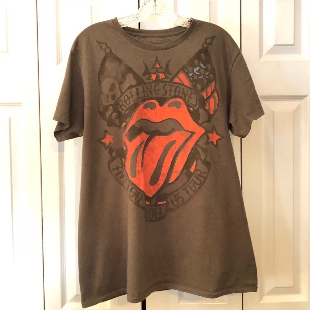 Rolling Stones Green & Red Woman’s Tee Size Med